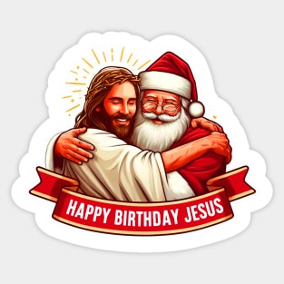 Happy Birthday Jesus Sticker